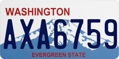 WA license plate AXA6759