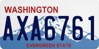 WA license plate AXA6761