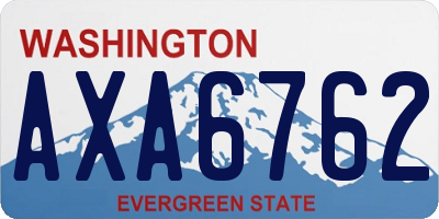 WA license plate AXA6762