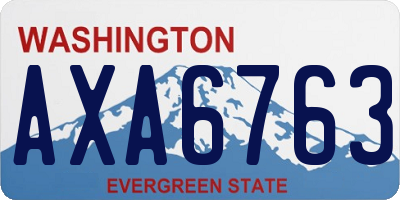 WA license plate AXA6763