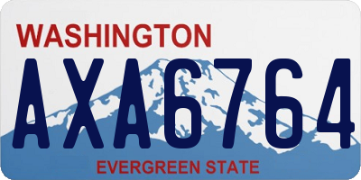 WA license plate AXA6764
