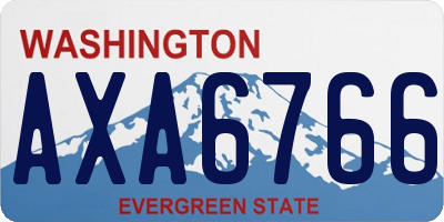 WA license plate AXA6766