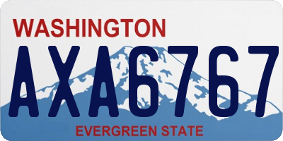 WA license plate AXA6767