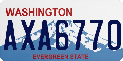 WA license plate AXA6770