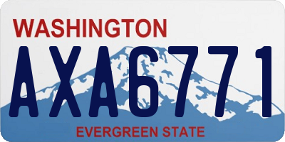 WA license plate AXA6771