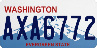 WA license plate AXA6772