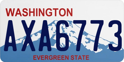 WA license plate AXA6773