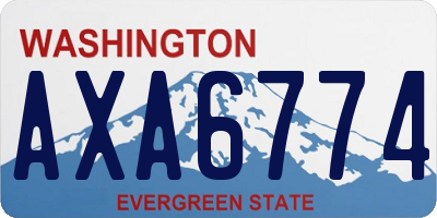 WA license plate AXA6774