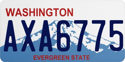 WA license plate AXA6775