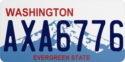 WA license plate AXA6776