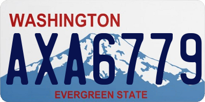 WA license plate AXA6779