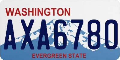 WA license plate AXA6780
