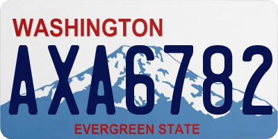 WA license plate AXA6782