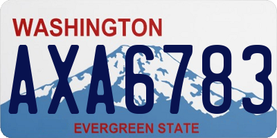 WA license plate AXA6783
