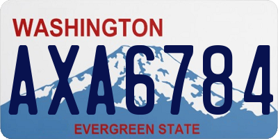 WA license plate AXA6784