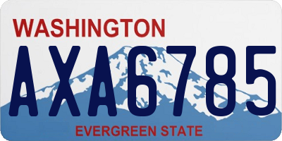 WA license plate AXA6785