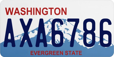 WA license plate AXA6786