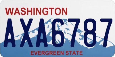 WA license plate AXA6787