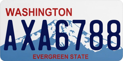 WA license plate AXA6788