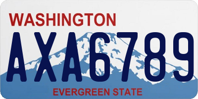 WA license plate AXA6789