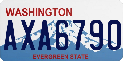 WA license plate AXA6790