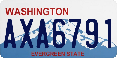WA license plate AXA6791
