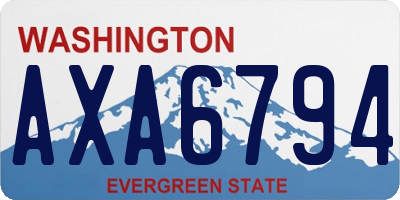 WA license plate AXA6794
