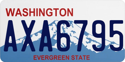 WA license plate AXA6795
