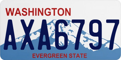 WA license plate AXA6797