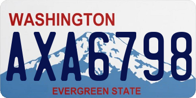 WA license plate AXA6798