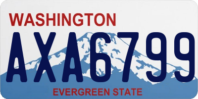 WA license plate AXA6799