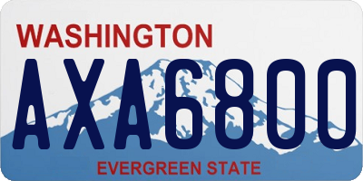 WA license plate AXA6800