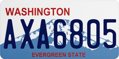 WA license plate AXA6805