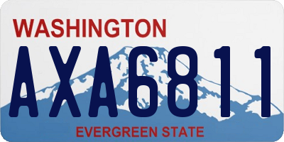 WA license plate AXA6811
