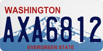 WA license plate AXA6812