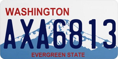 WA license plate AXA6813