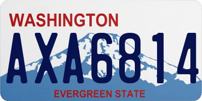 WA license plate AXA6814