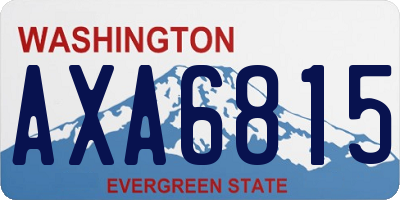 WA license plate AXA6815