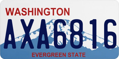 WA license plate AXA6816