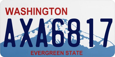 WA license plate AXA6817