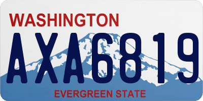 WA license plate AXA6819