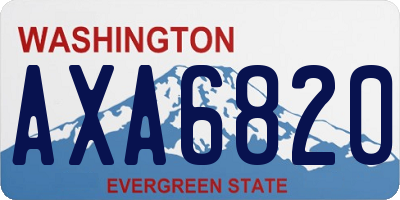 WA license plate AXA6820