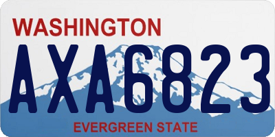 WA license plate AXA6823