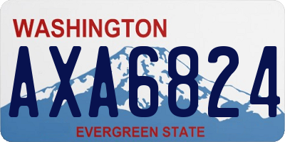 WA license plate AXA6824