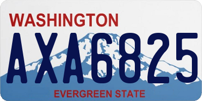 WA license plate AXA6825