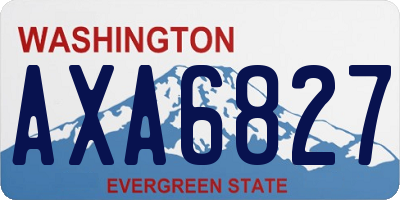 WA license plate AXA6827