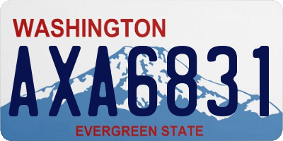 WA license plate AXA6831