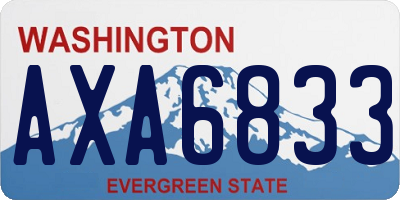 WA license plate AXA6833