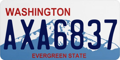 WA license plate AXA6837