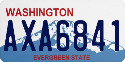 WA license plate AXA6841